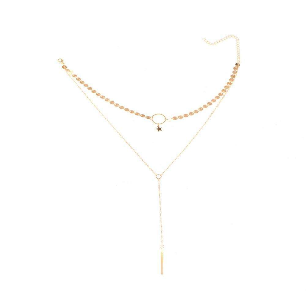 Star Choker Lariat Necklace